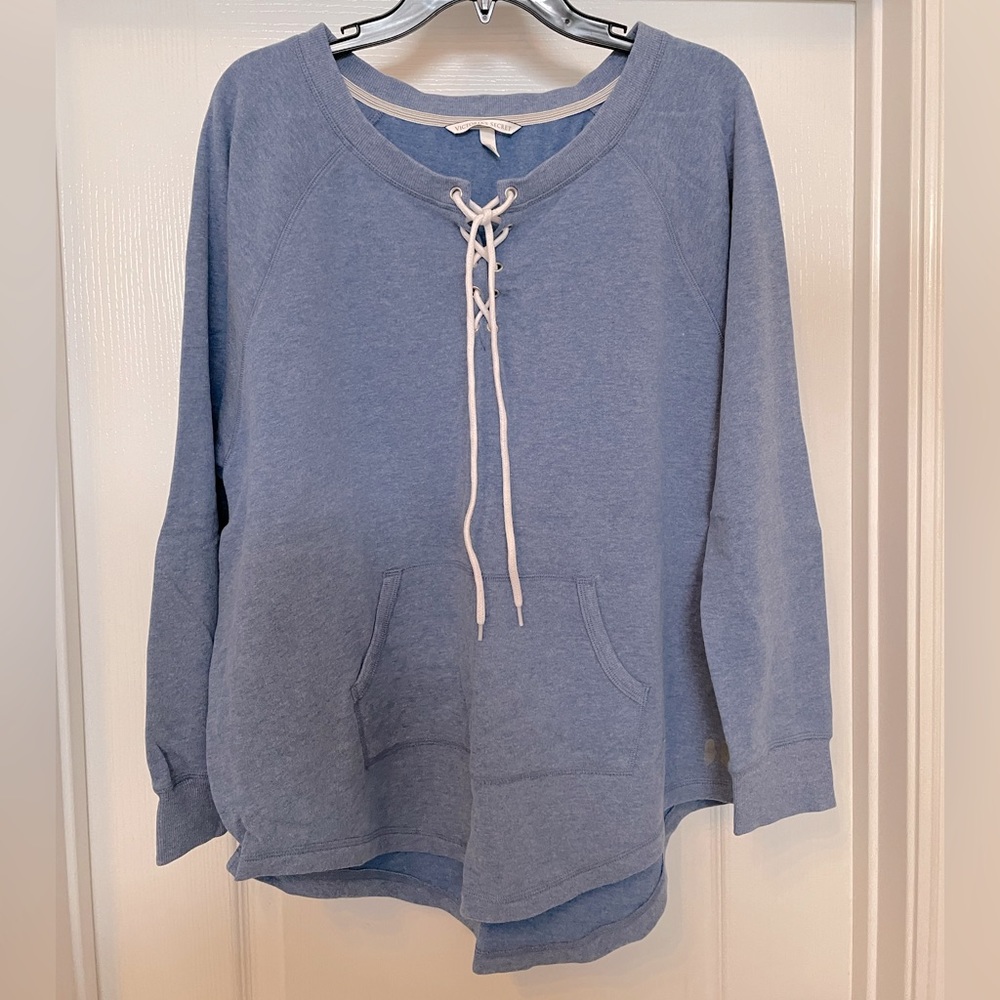 Victoria’s Secret long sleeve sweatshirt size Large in Heather dusty blue